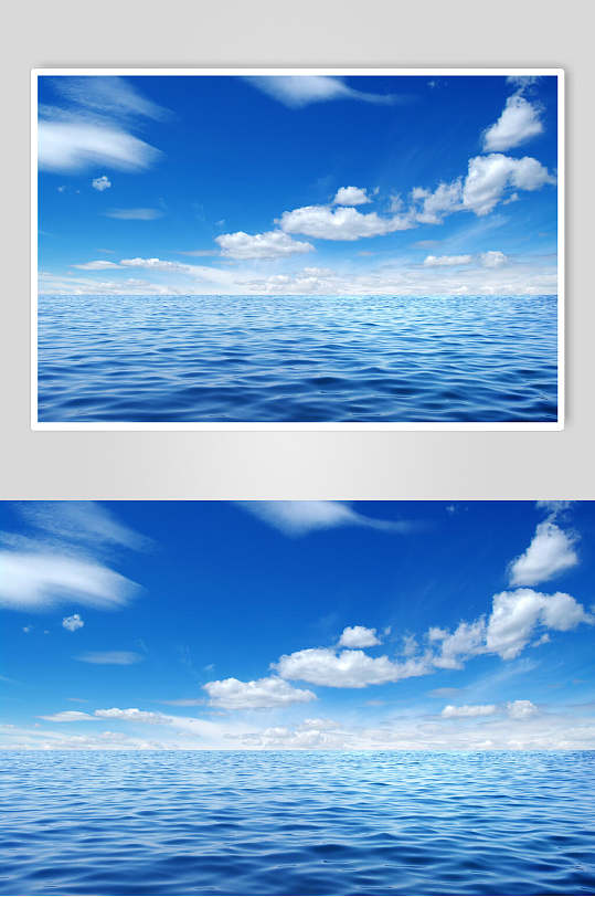 碧海蓝天风平浪静海浪图片