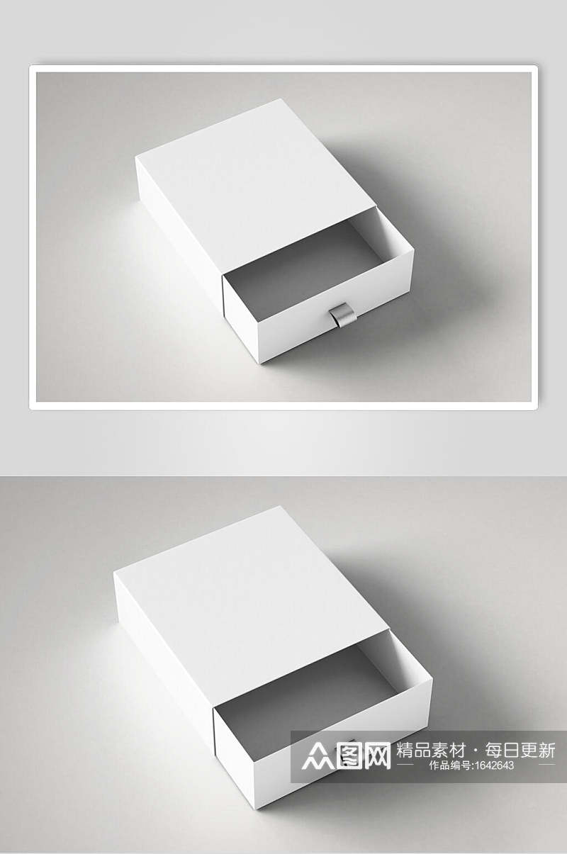 长方形礼拉式盒包装样机效果图素材