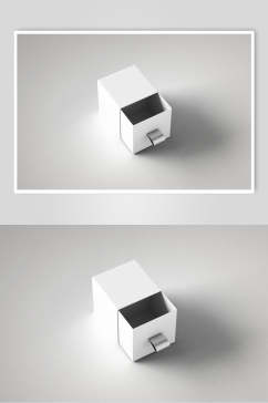 正方形礼拉式盒包装样机效果图