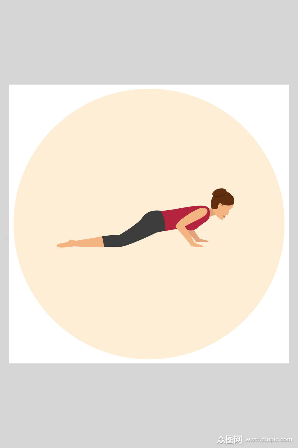 爬式瑜伽插画