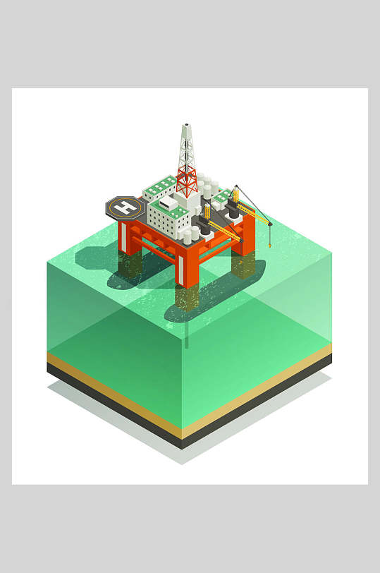 扁平化商业基建插画素材