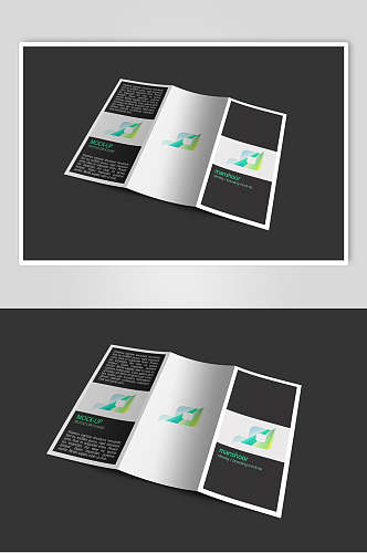 炫彩企业宣传三折页样机效果图