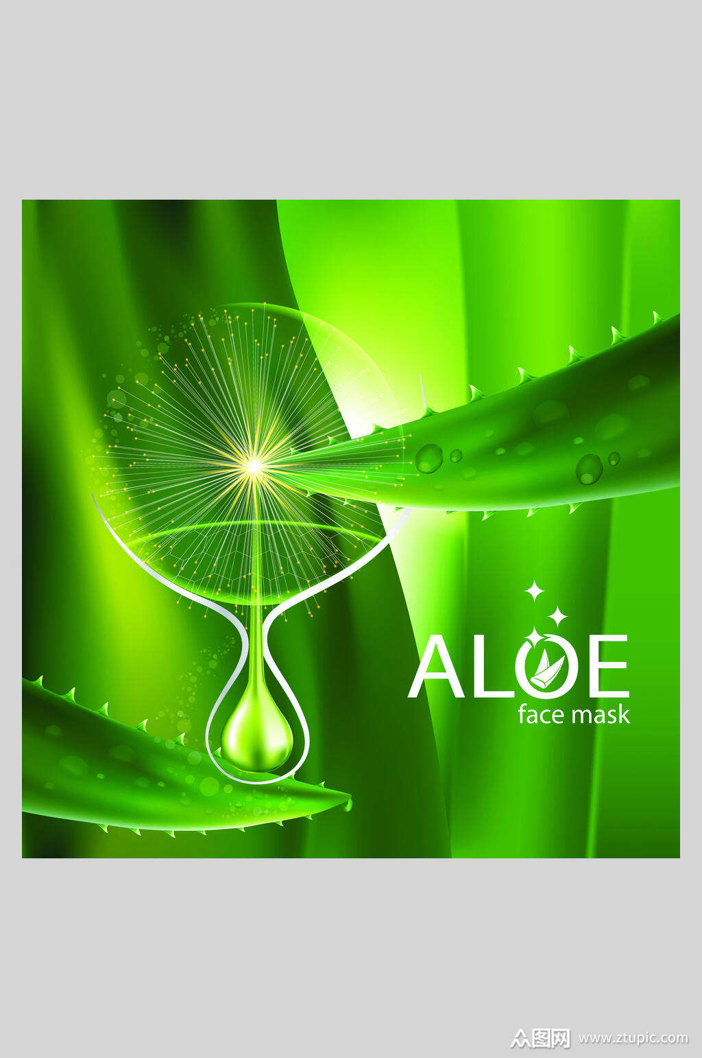 芦荟化妆品海报素材免费下载,本作品是由小红1210上传的原创平面广告