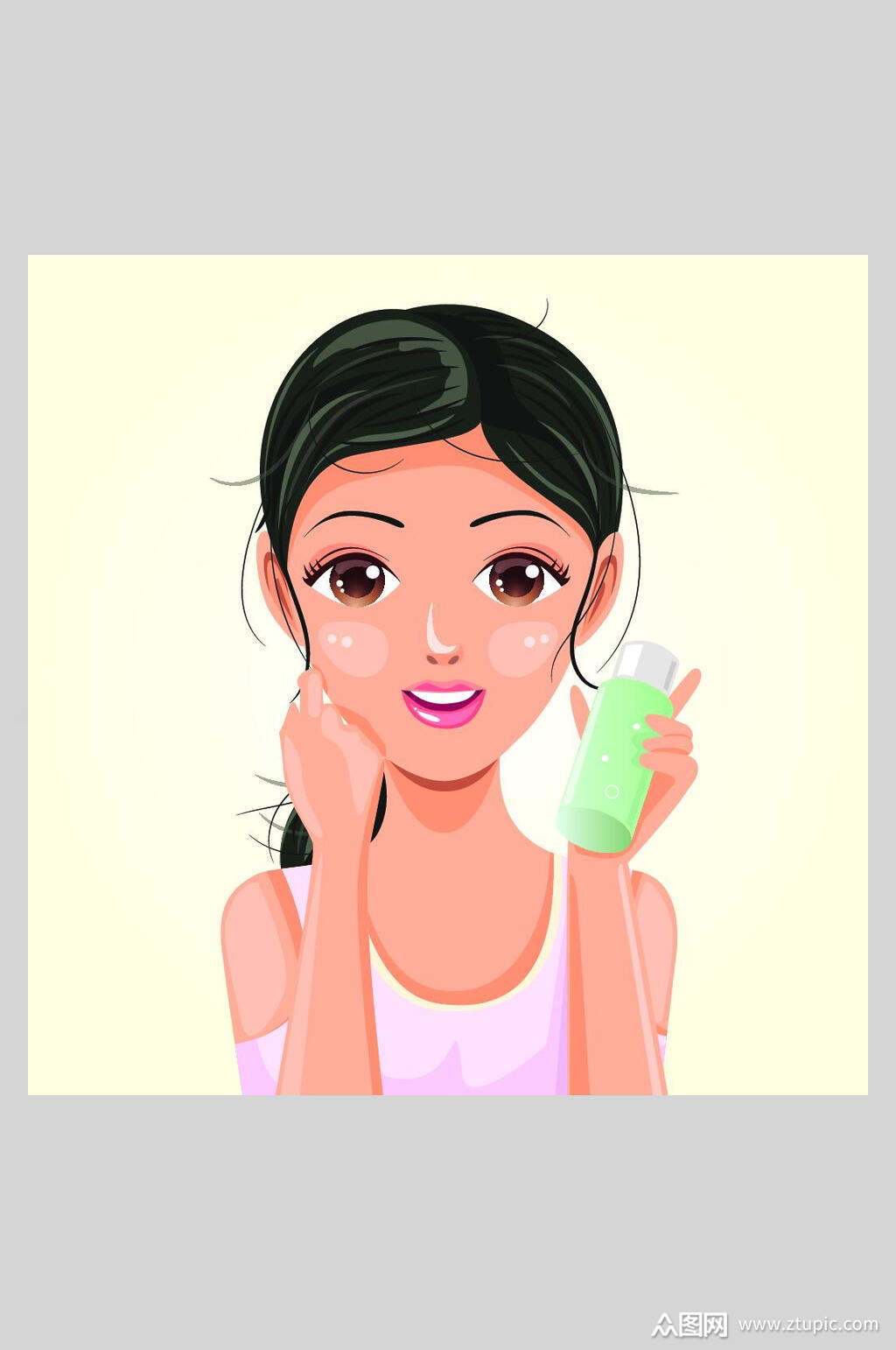 保养整形美容插画素材