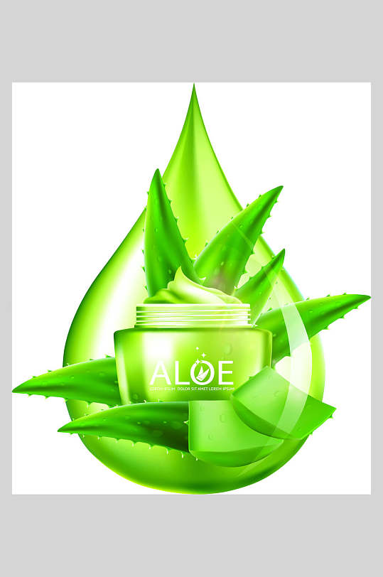 芦荟创意海报图片-芦荟创意海报设计素材-芦荟创意海报模板下载