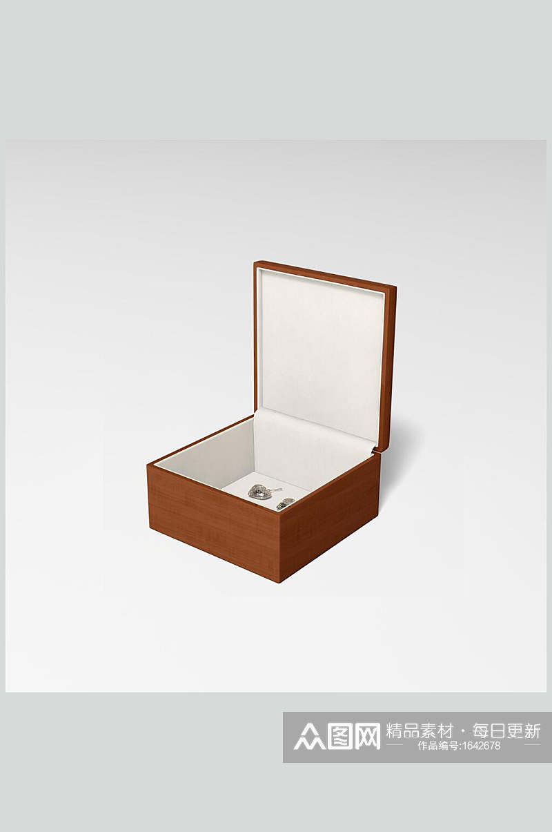 戒指首饰盒包装样机效果图素材