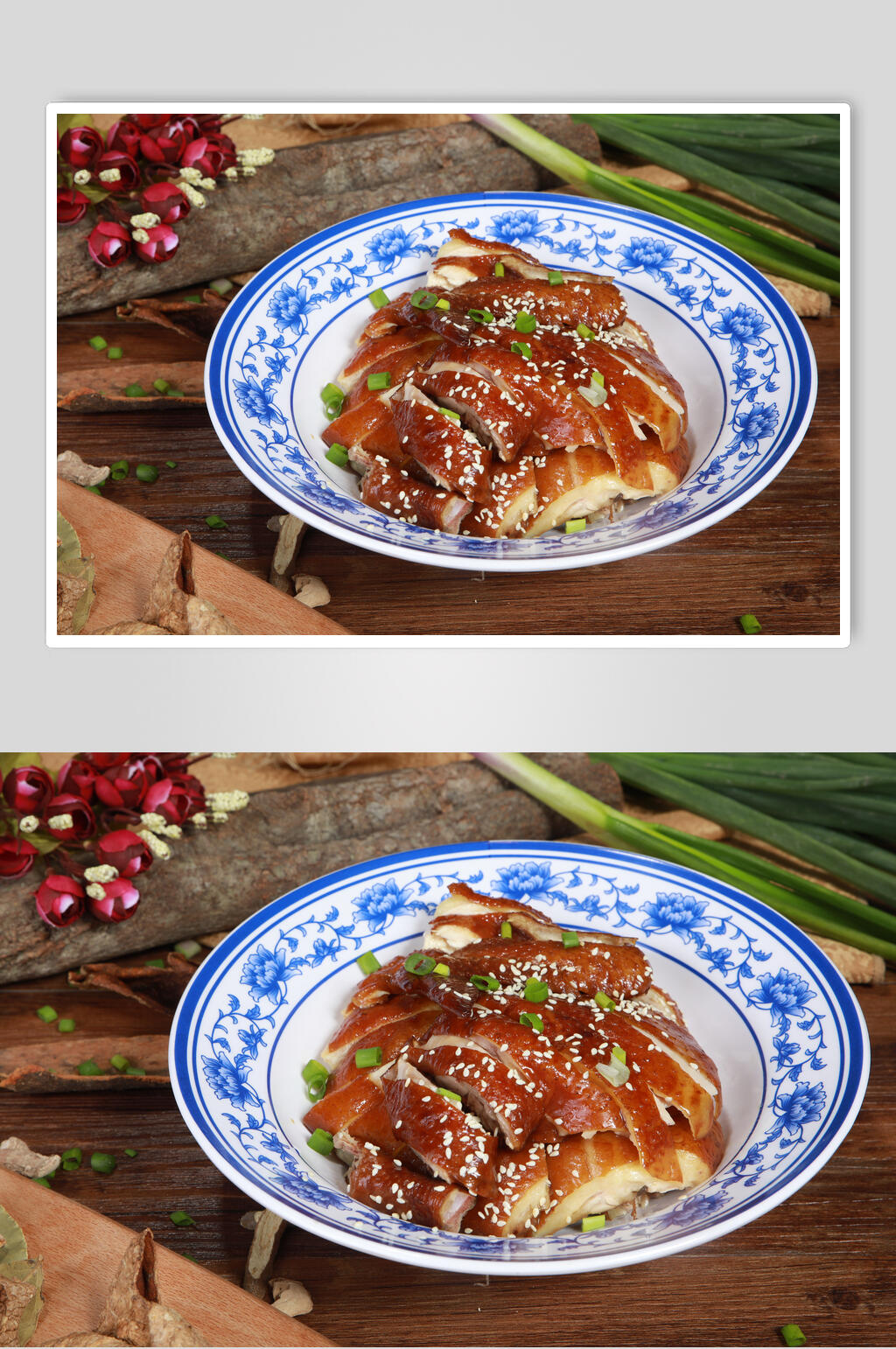 芝麻脆皮烧鸭烤鸭高清图片素材