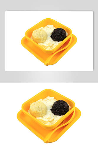甜品芒果冰淇淋摄影图片