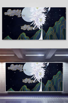 菊花中国风图案背景素材
