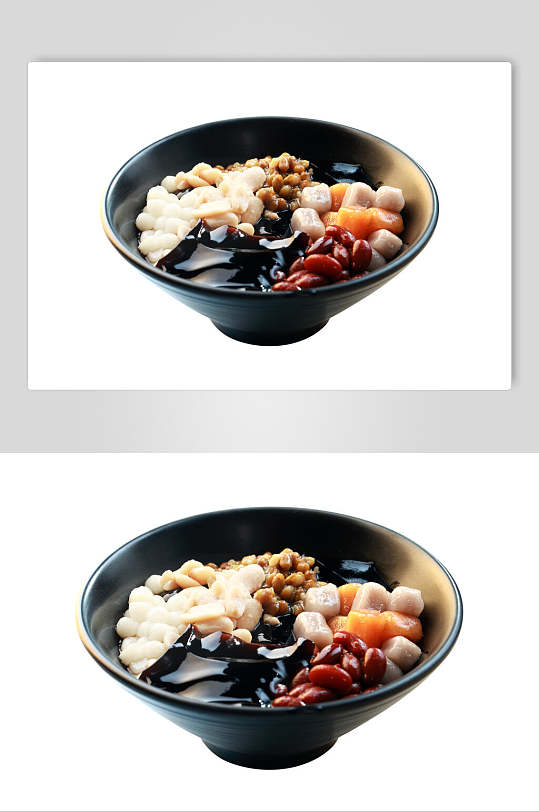 紅豆花生芋圓仙草豆花攝影圖片