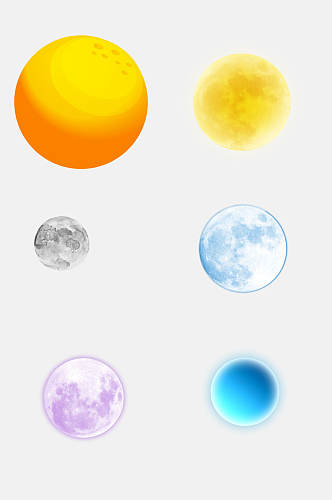 月亮月球免抠元素设计素材