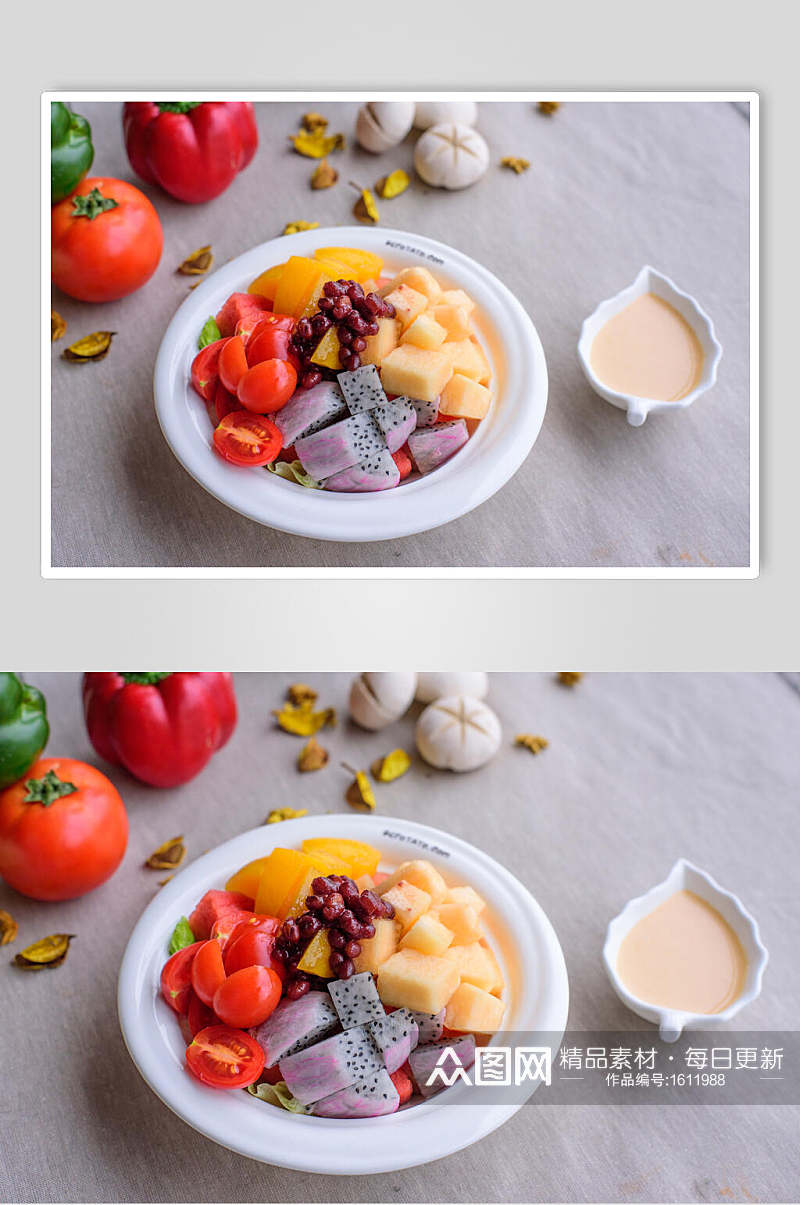 水果沙拉健康食品摄影图素材