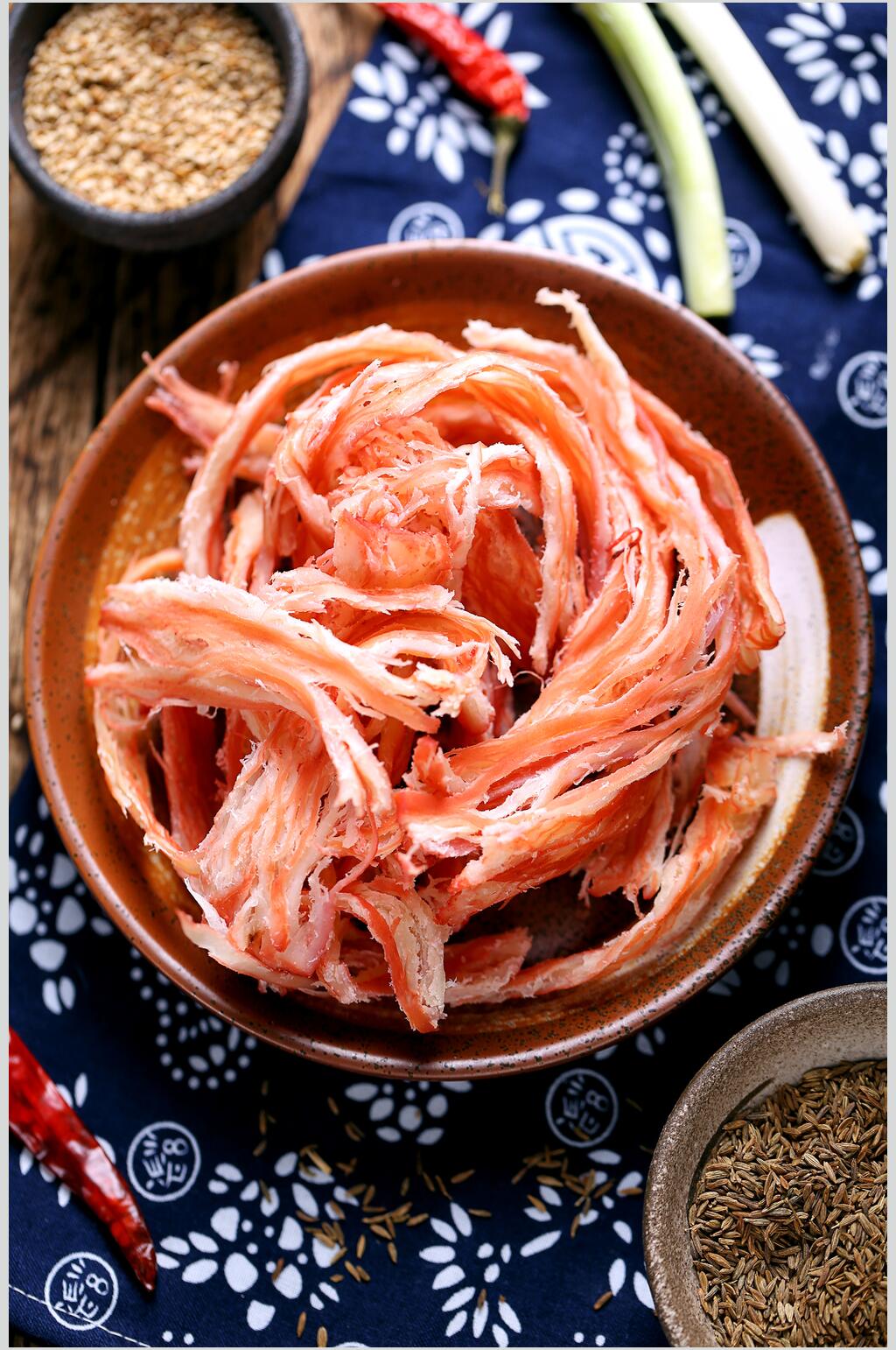 鱿鱼丝海鲜生鲜食品摄影图