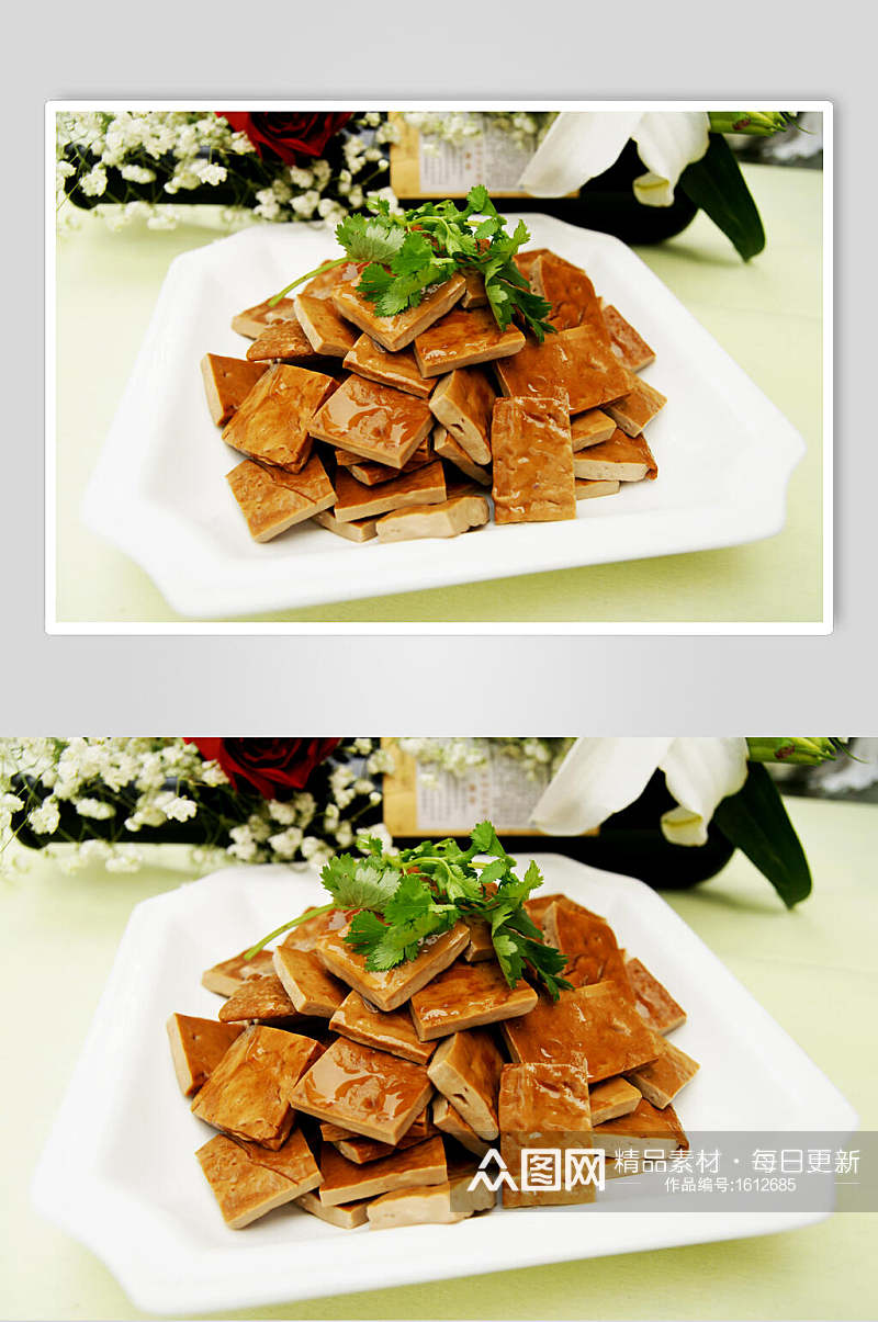 卤豆腐干美食摄影图片素材