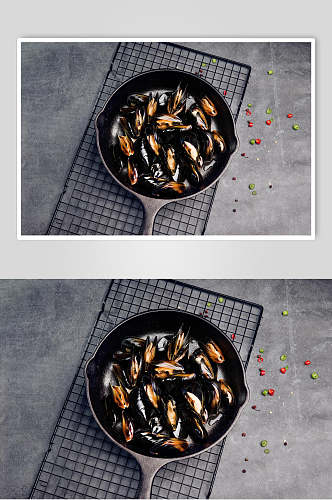 蛤喇生鲜美食摄影图