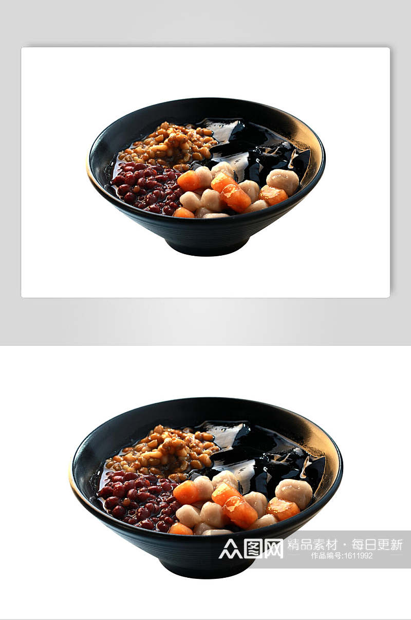红豆绿豆芋圆仙草美食美味摄影图素材