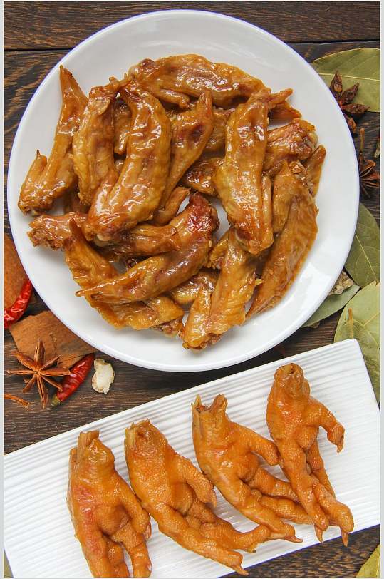 鸡翅鸡爪美食图片