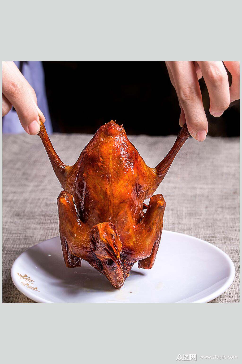 美味烤乳鸽高清摄影图片