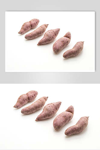新鲜甜粉紫薯地瓜高清图片