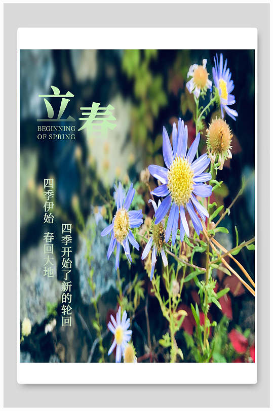 四季伊始立春宣传海报