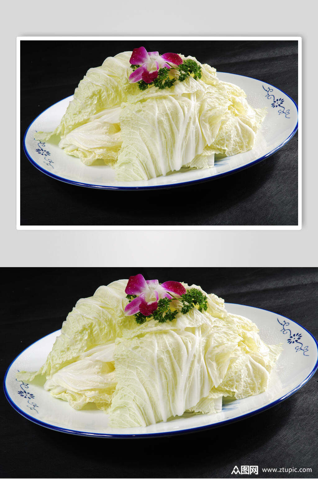 切片新鲜大白菜图片素材