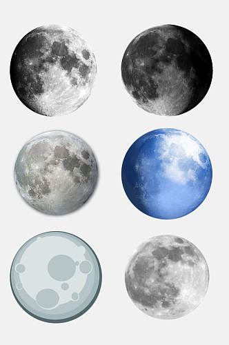 演变月亮月球免抠元素设计素材