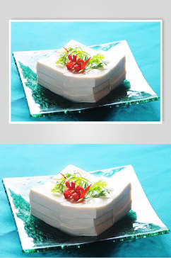 白色千叶豆腐摄影图