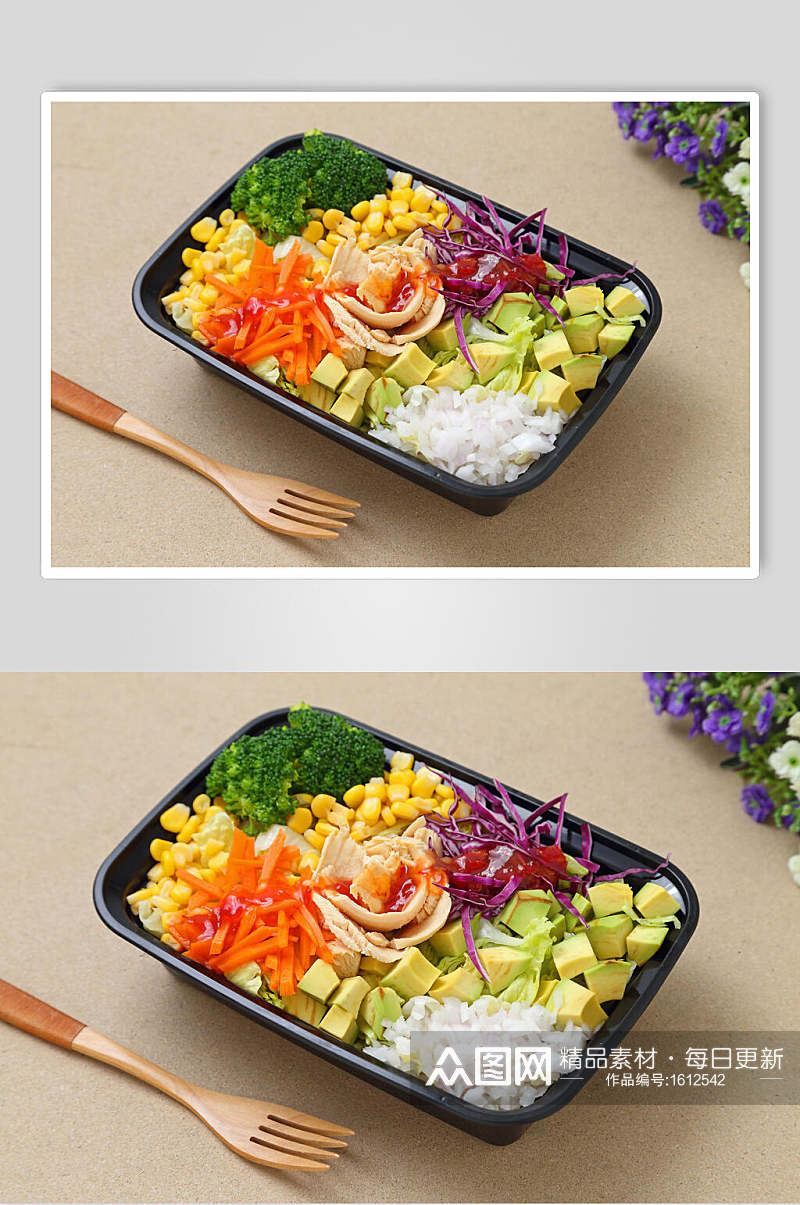 素食沙拉摄影高清图片素材