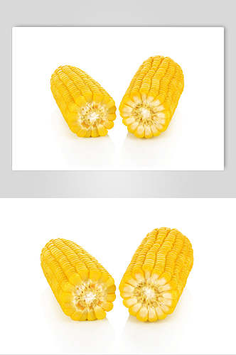 新鲜饱满金黄玉米高清图片