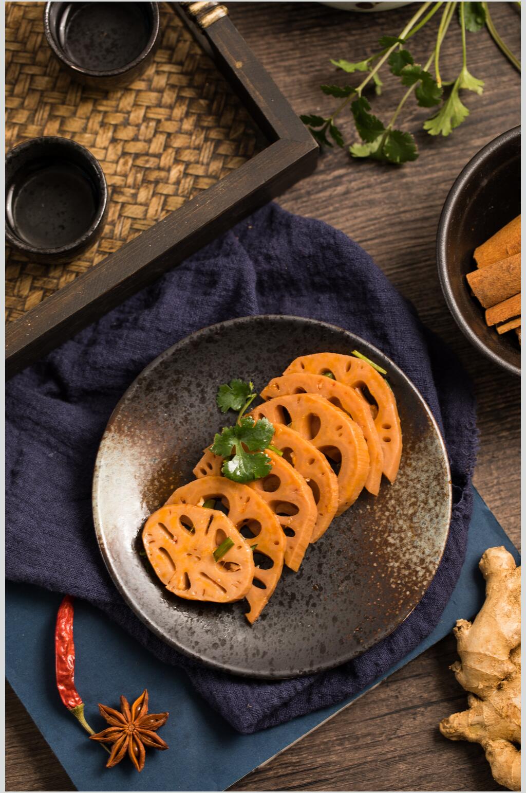 美味藕片美食图片素材