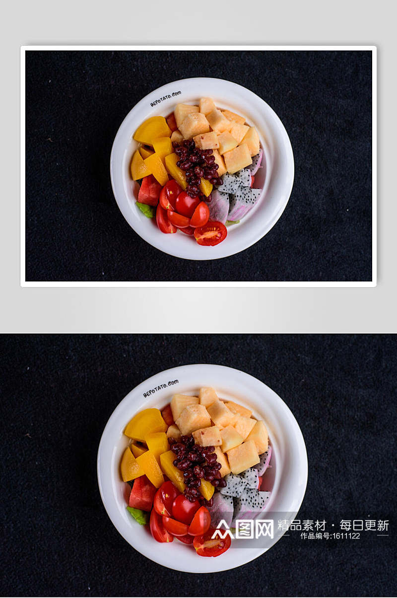 营养水果沙拉高清摄影图片素材