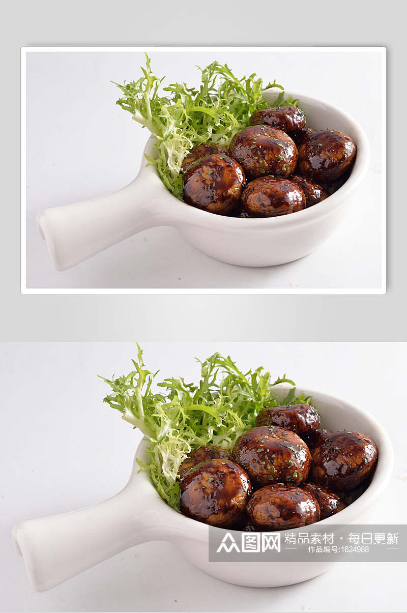 黑嚕嚕洋菇蔬菜高清图片素材