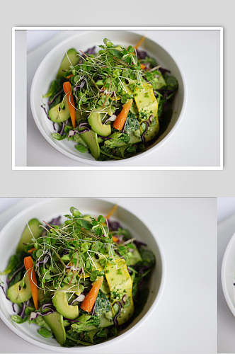 绿色营养沙拉高清图片