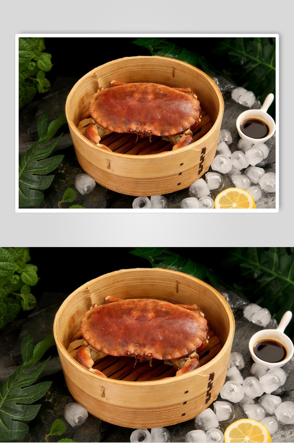 美味面包蟹俯视高清图片素材