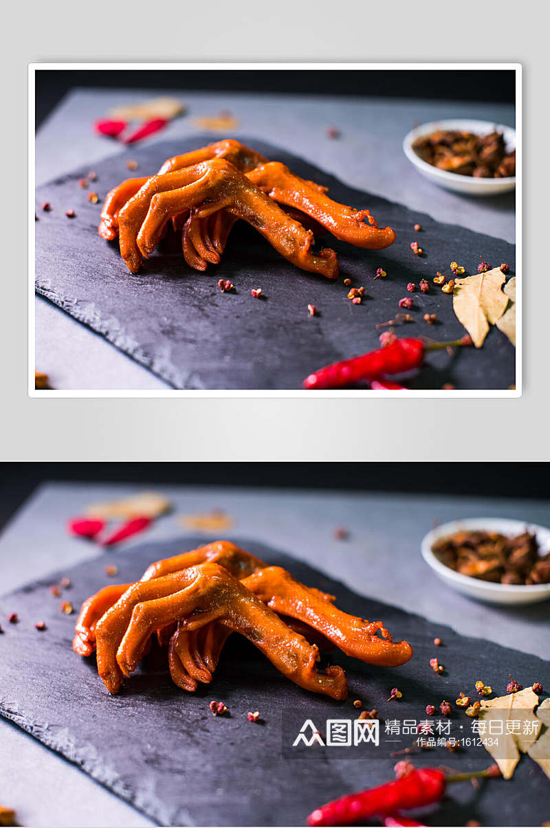 美味卤鸭爪美食摄影图片素材