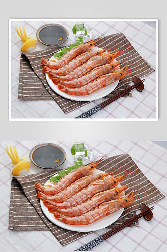 清蒸基围虾餐厅美食高清图片