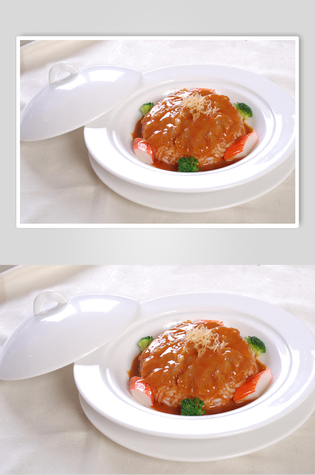 美味鲍汁鱼翅捞饭美食高清图片素材