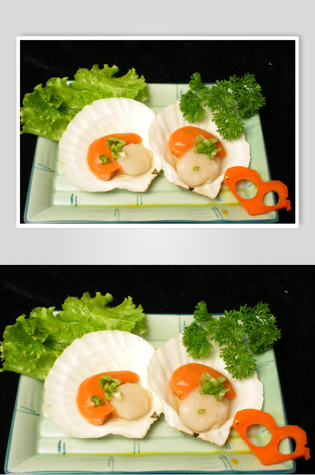 铁板扇贝食品高清图片素材