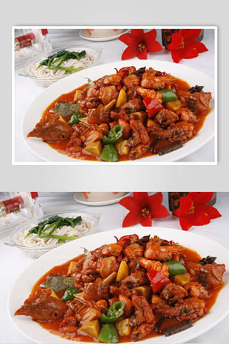 新疆大盘鸡美食图片