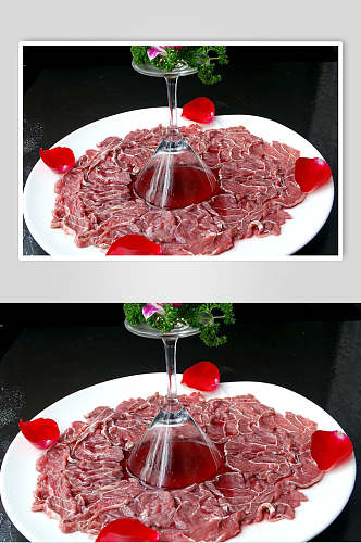 法国骑士拉图浸牛輾肉餐饮美食图片