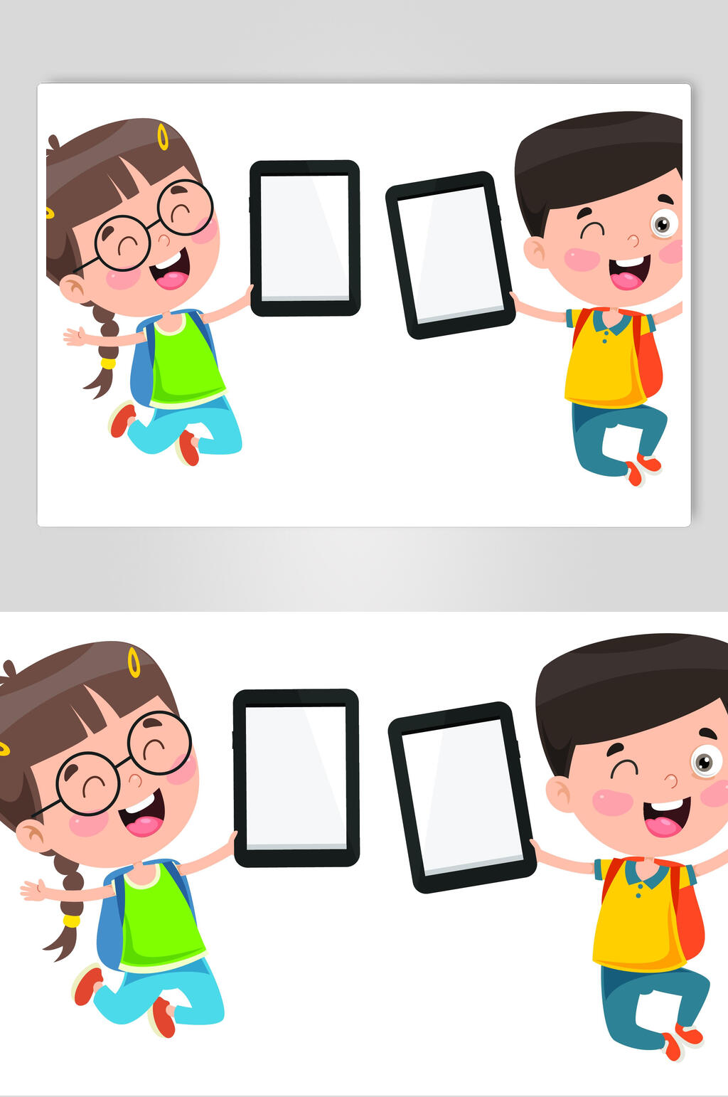 学生手机插画设计素材素材