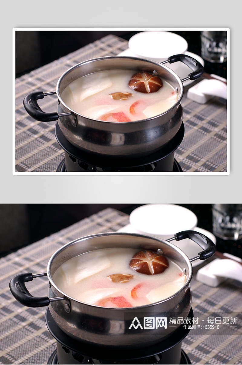 秘制汤锅美味菌王汤锅食品高清图片素材