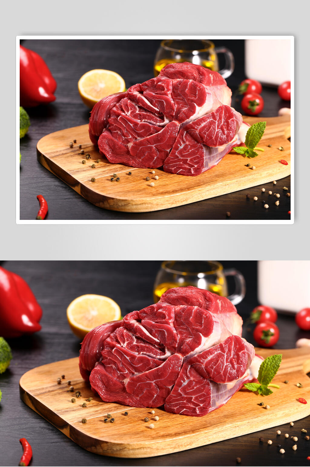生冷牛肉牛排实拍图片素材