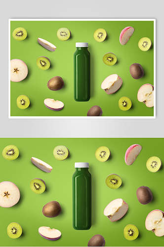 健康绿色水果果汁海报