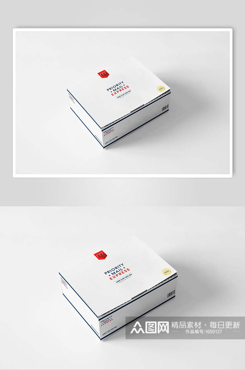 立体盒子Logo包装样机效果图素材