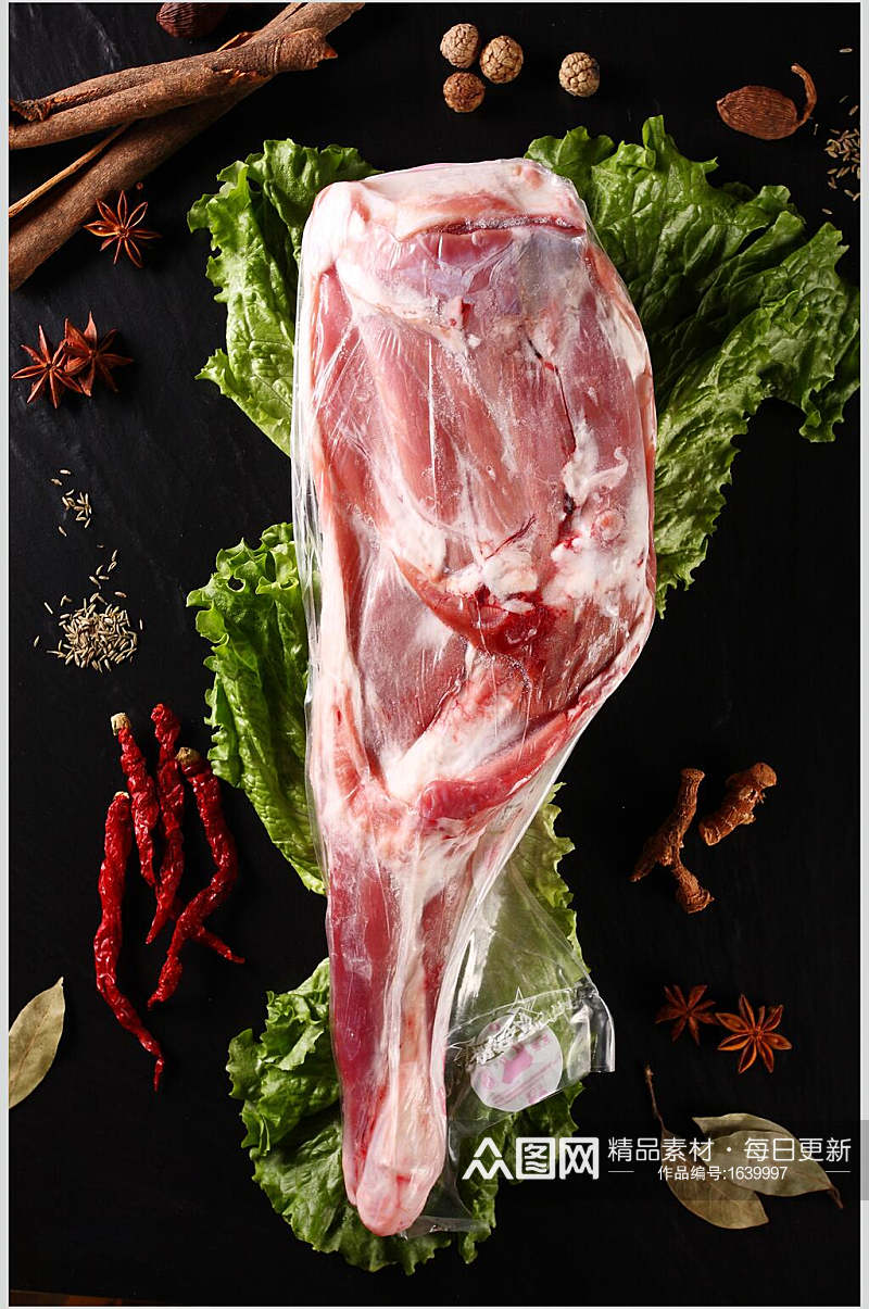 生鲜生牛肉摆盘牛扒牛排摄影图素材