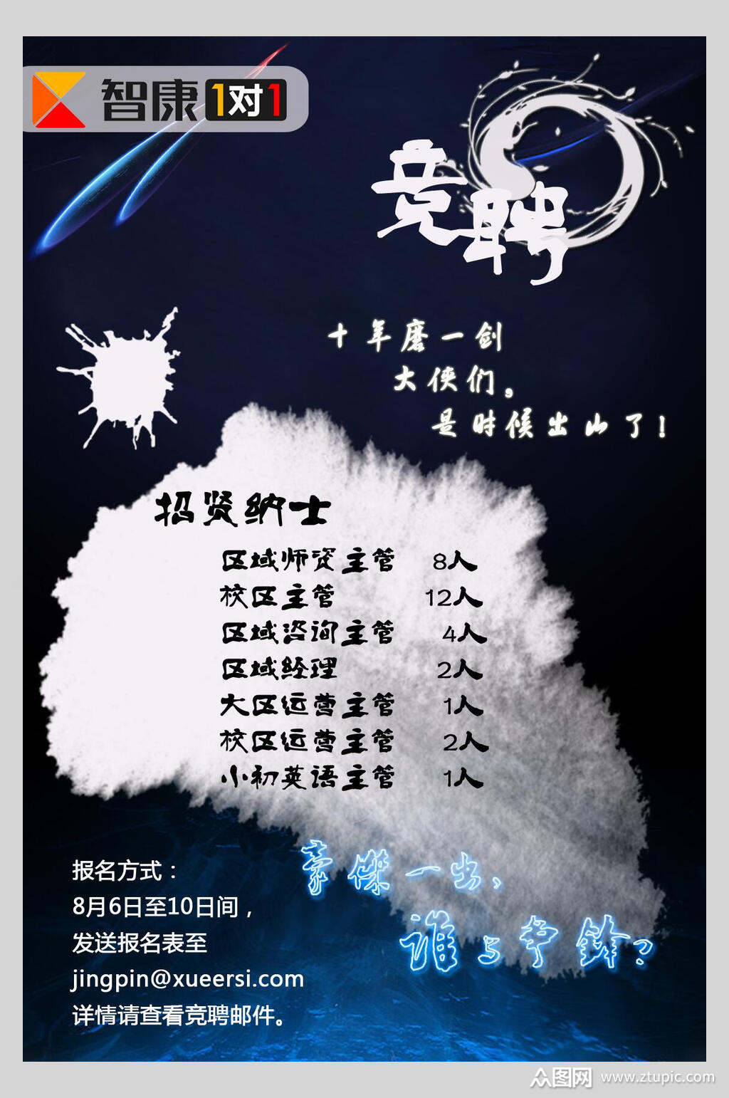 商务风内部竞聘海报素材