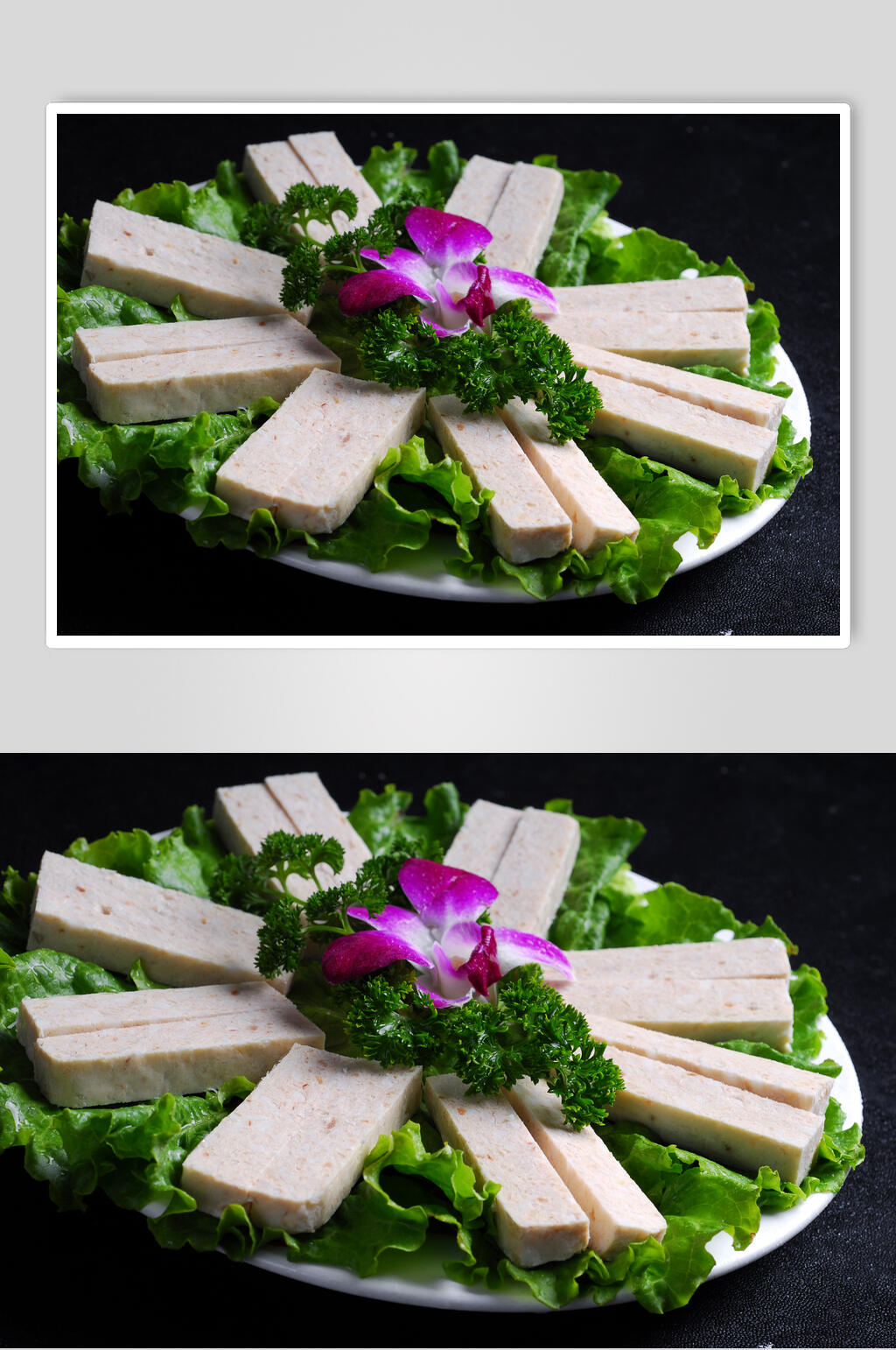 荤菜牡丹肉燕美食高清图片素材