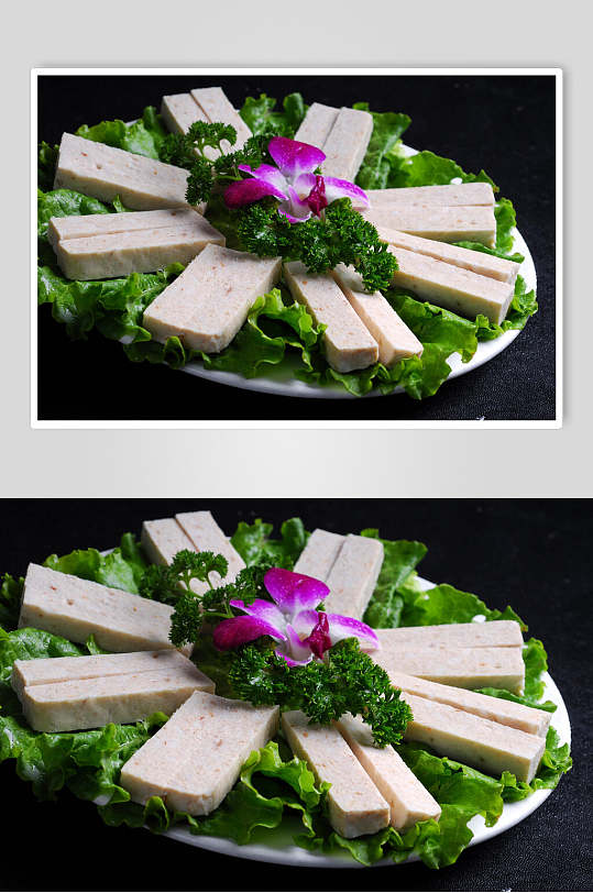 荤菜牡丹肉燕美食高清图片