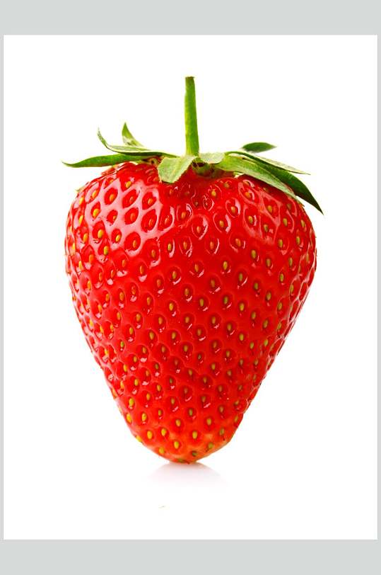 单颗特写红色草莓超清摄影图